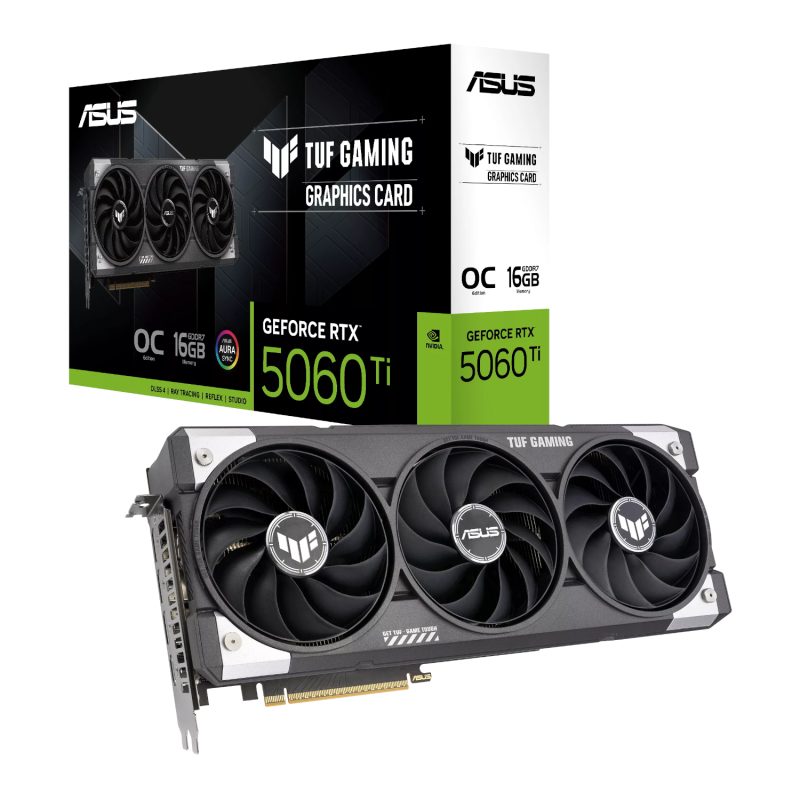 TUF-RTX5060TI-O16G_ASUS-TUF-Gaming-GeForce-RTX-5060-Ti-16GB-GDDR7-OC-Edition-–-Black_wr_01a ASUS TUF Gaming GeForce RTX 5060 Ti 16GB GDDR7 OC Edition Graphics Card Graphics Cards