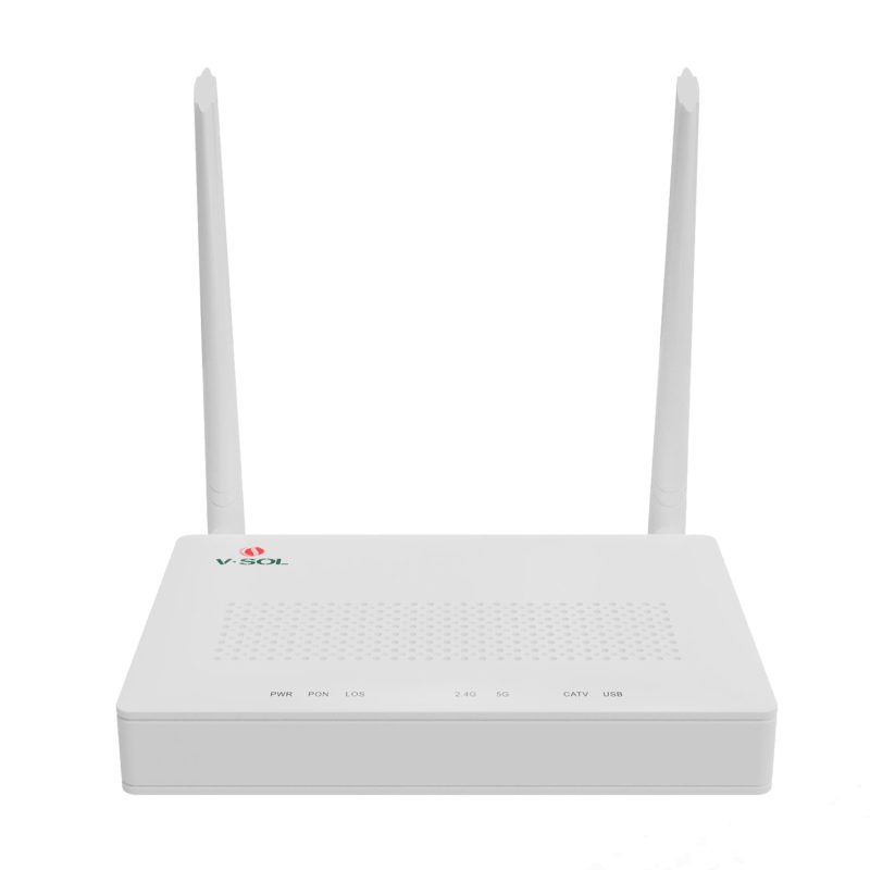 V2804AC-A_V-Sol-1XPON4GEUSB-3.0Wi-Fi-5-HGU-ONT-White_wr_01 V-Sol 1XPON+4GE+USB 3.0+Wi-Fi 5 HGU ONT Networking