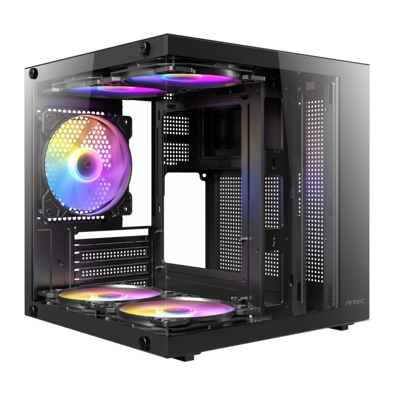 Antec VCX10M ARGB Micro-ATX | ITX Mini-Tower Gaming Chassis - Black Chassis/Cases