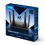 Cudy AX3000 5-Port Gigabit Dual-Band Wi-Fi 6 Mesh Router – Black Networking